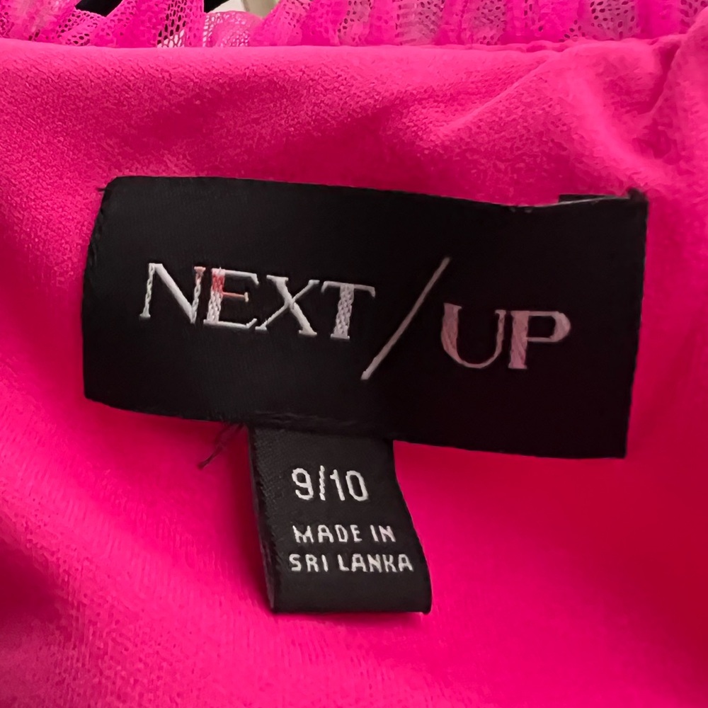 π π NEXT/UP Neon Pink Mesh Tiered Gown Corset Bodice Party 2 Sizes 9/10 & 11/12 - Picture 14 of 17